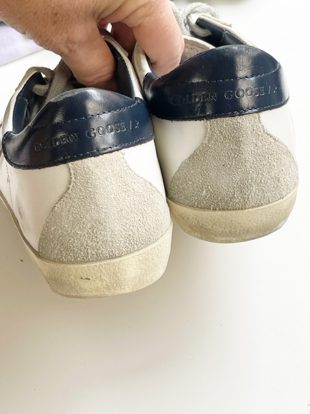 Golden Goose Superstar White Leather Sneaker with Grey Star - Picture 14 of 15